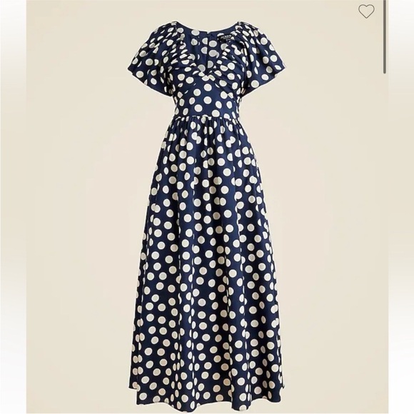 J. Crew Navy and White Polka Dot Dress - Picture 8 of 9